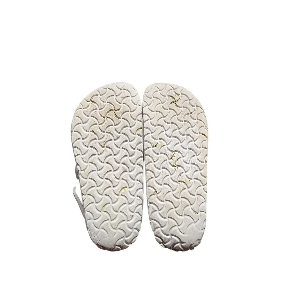 Harper Canyon White Double-Buckle Sandals For Kids Size 11 Adjustable Straps